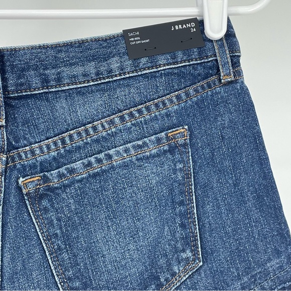 J. BRAND NWT WOMEN’S SACHI MID-RISE CUT OFF DENIM JEAN SHORTS GRANADA 24 25 26 - Picture 9 of 14